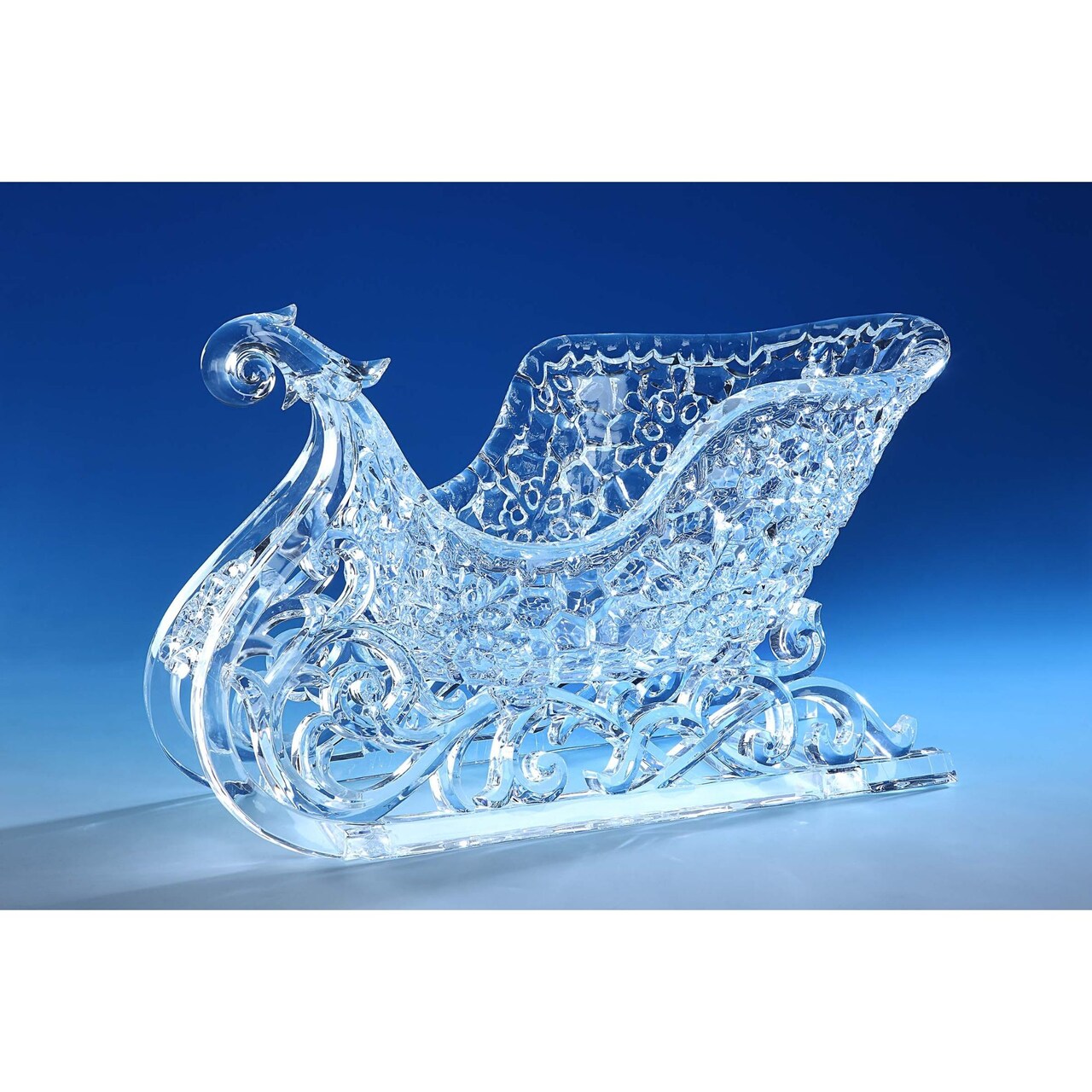 Icy Giftware Crystalline Sleigh Christmas Candy Dish - 10.25"